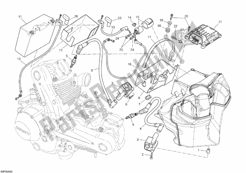 Wszystkie części do Bateria Ducati Monster 696 USA 2009